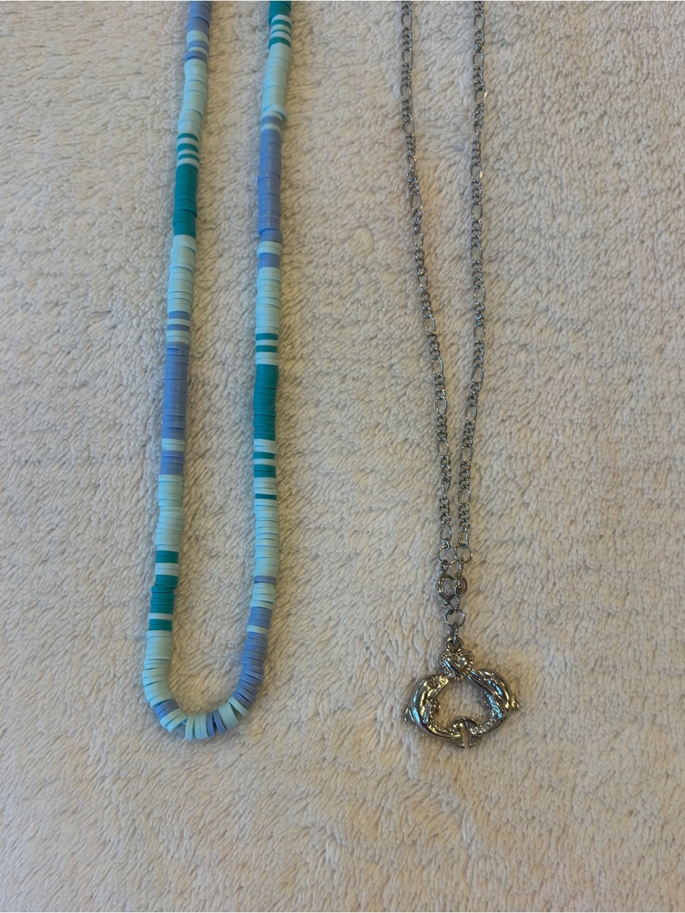 Urban Outfitters Silver and Beaded Necklace set
